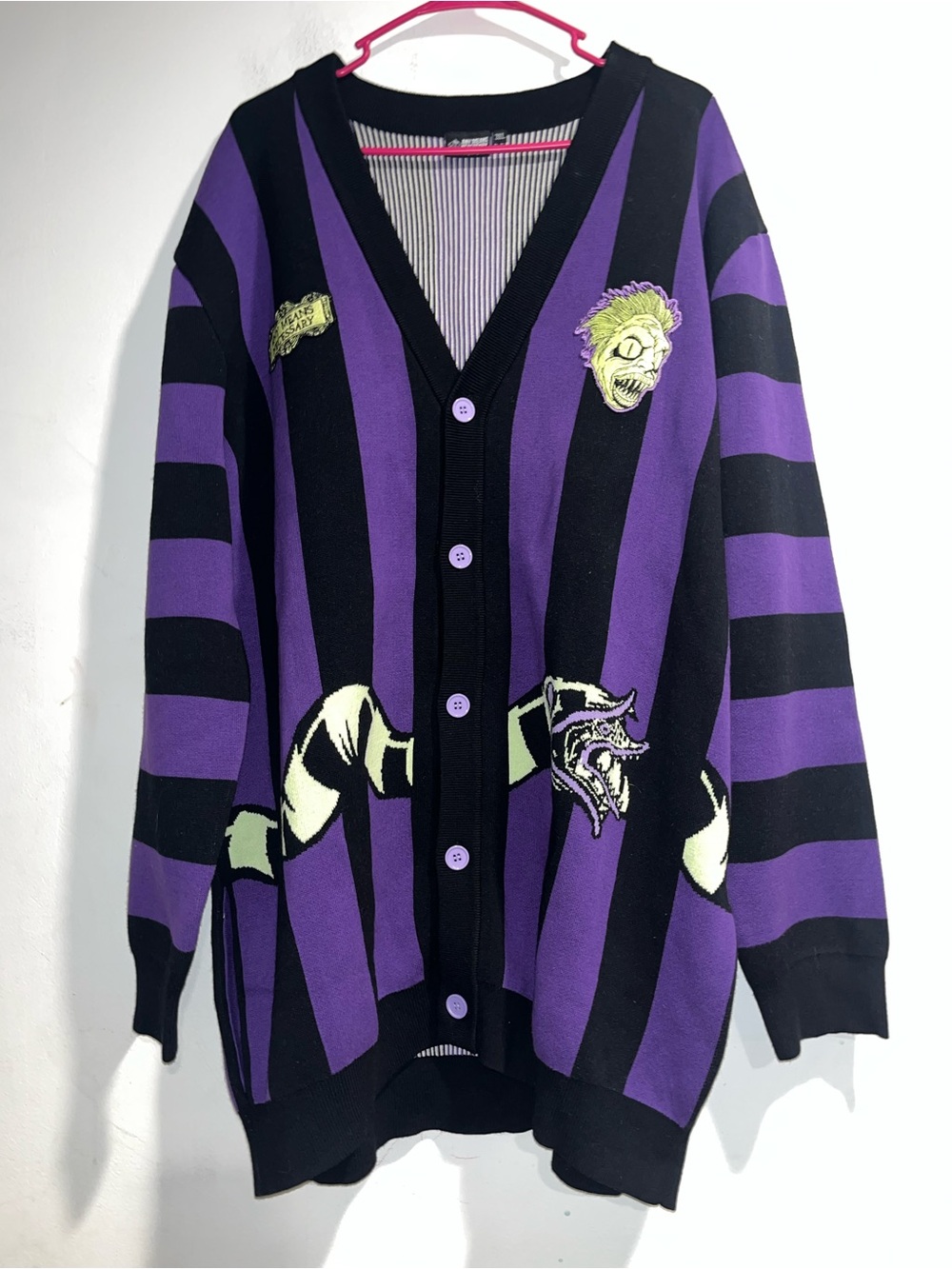 ANY MEANS NECESSARY Beetlejuice Sans Snake cardigan